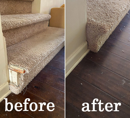 Carpet Repair  Before After